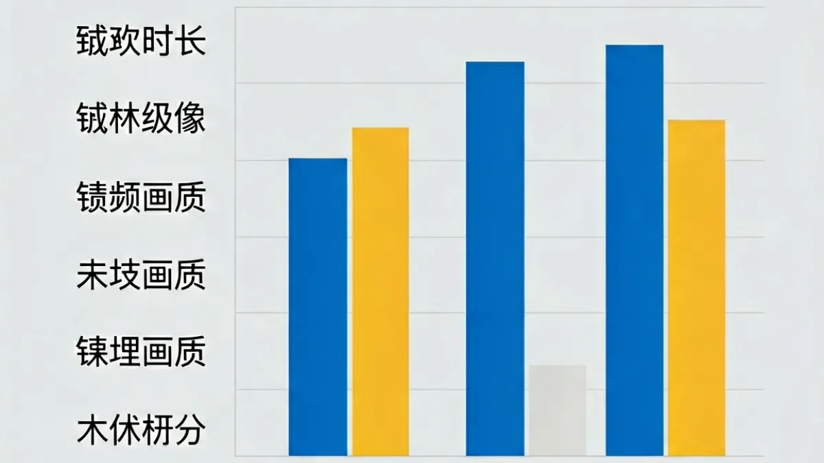 丽娜伦成人A片画质与时长数据可视化柱状图，对比六部作品在分辨率和分钟数上的具体差异